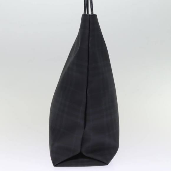 BURBERRY Nova Check Hand Bag Coated Canvas Black Auth bs14826 - Picture 4 of 16